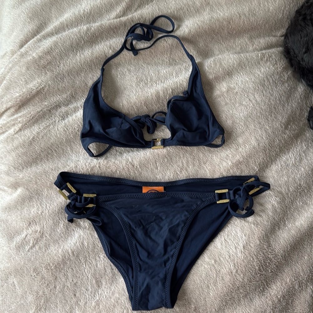 Tory Burch Navy Bikini Size XS